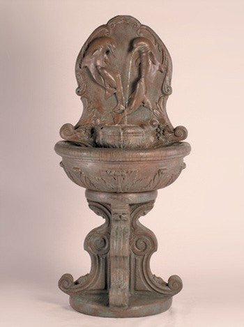 Classic Dolphin Wall Outdoor Fountain