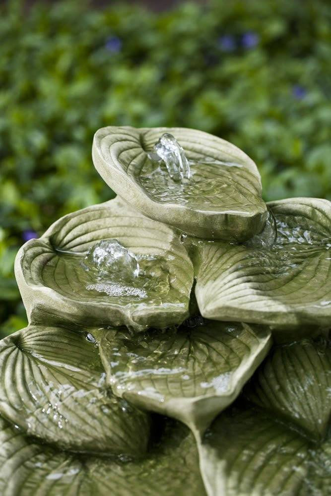 Cascading Hosta Garden Water Fountain