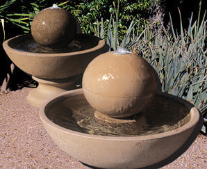 28 Inches Tall GFRC Wok Series Fountain w/ Ball